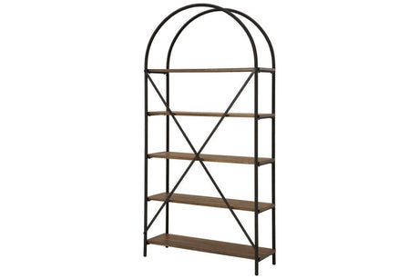 Galtbury Brown/Black Bookcase by Ashley at Eve Furniture