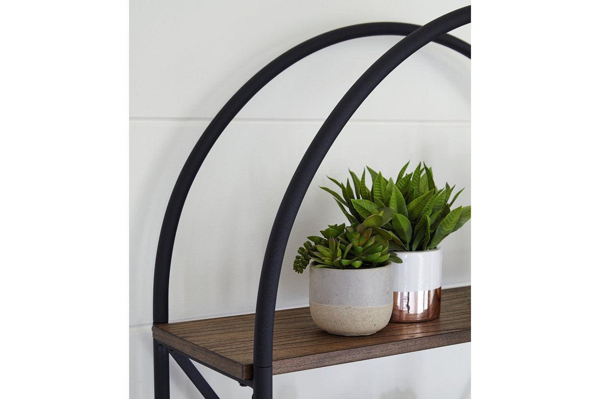 Galtbury Brown/Black Bookcase by Ashley at Eve Furniture