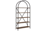 Galtbury Brown/Black Bookcase by Ashley at Eve Furniture