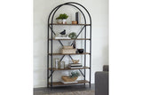 Galtbury Brown/Black Bookcase by Ashley at Eve Furniture