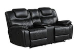 Galveston Black Leather Gel Reclining Living Room Set by Happy Homes at Eve Furniture