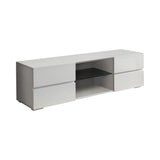 Galvin 4-Drawer TV Console Glossy White