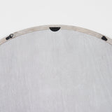 Gambit Round White Wash Wood Frame Wall Mirror by Mercana at Eve Furniture