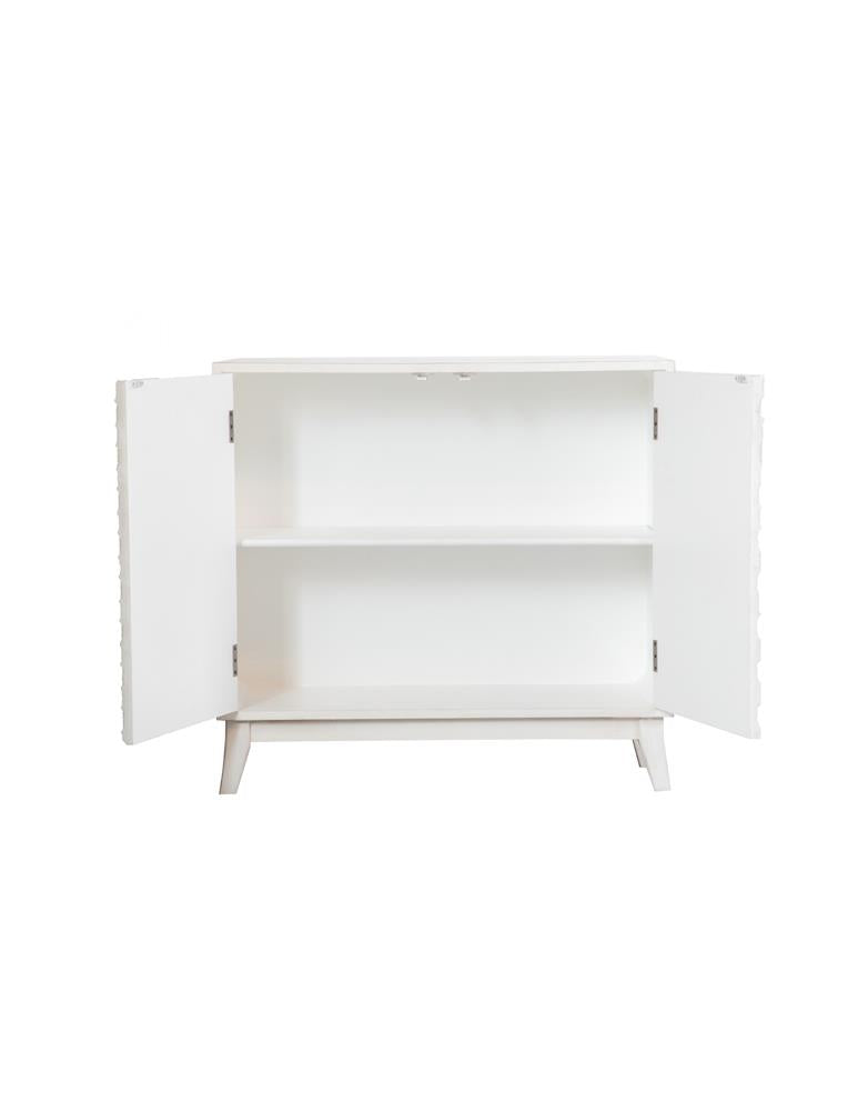 Gambon White Rectangular 2-Door Accent Cabinet