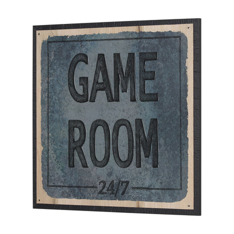 Game Room SQ by Mercana Studio a Hand Embellished Framed Art Print by Mercana at Eve Furniture