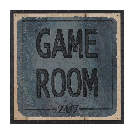 Game Room SQ by Mercana Studio a Hand Embellished Framed Art Print by Mercana at Eve Furniture