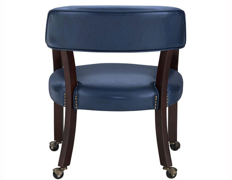 Game Table and Chairs, Tournament, 6-Piece, Navy by Steve Silver at Eve Furniture