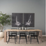 Gamfield Medium Black Metal and Glass Lantern by Mercana at Eve Furniture