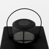 Gamfield Small Black Metal and Glass Lantern by Mercana at Eve Furniture