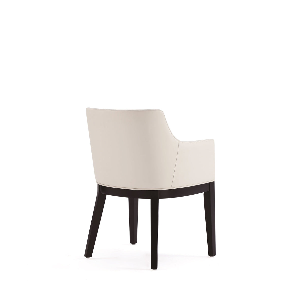 Gansevoort Faux Leather Dining Armchair in Cream by Manhattan Comfort at Eve Furniture