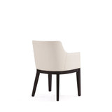 Gansevoort Faux Leather Dining Armchair in Cream by Manhattan Comfort at Eve Furniture