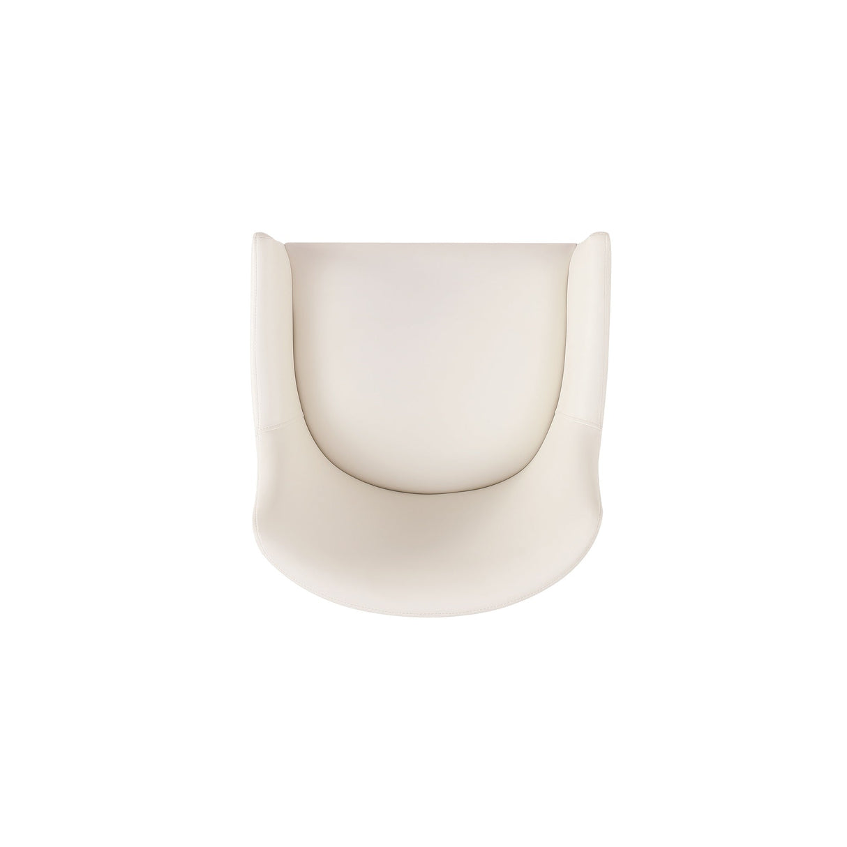Gansevoort Faux Leather Dining Armchair in Cream by Manhattan Comfort at Eve Furniture