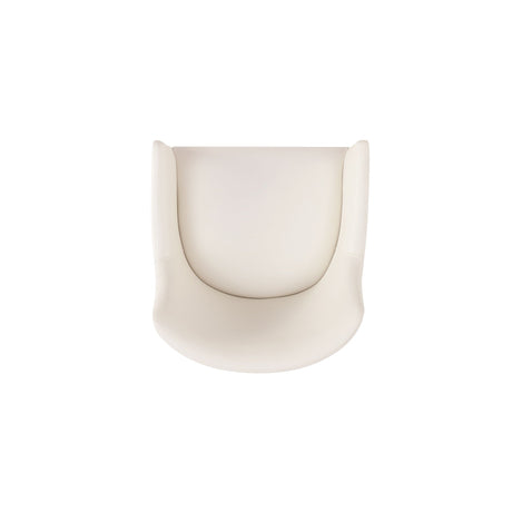 Gansevoort Faux Leather Dining Armchair in Cream by Manhattan Comfort at Eve Furniture