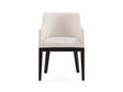 Gansevoort Faux Leather Dining Armchair in Cream by Manhattan Comfort at Eve Furniture