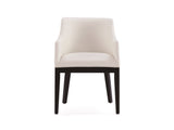 Gansevoort Faux Leather Dining Armchair in Cream by Manhattan Comfort at Eve Furniture