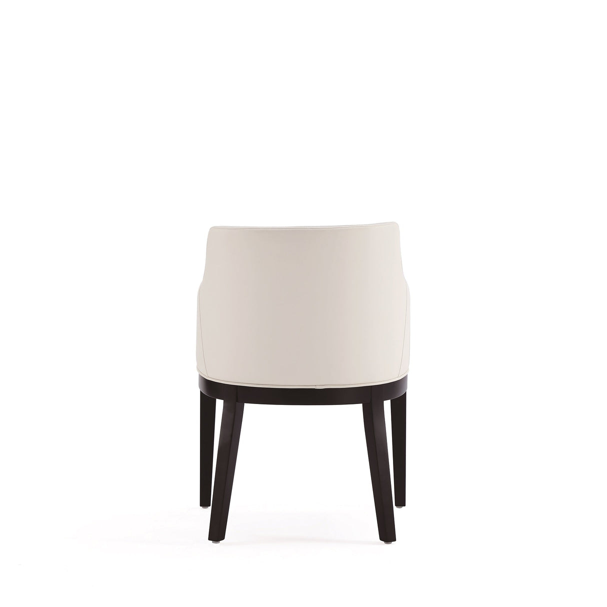 Gansevoort Faux Leather Dining Armchair in Cream (set of 2) by Manhattan Comfort at Eve Furniture