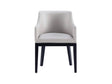 Gansevoort Faux Leather Dining Armchair in Light Grey by Manhattan Comfort at Eve Furniture