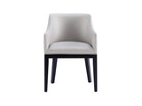 Gansevoort Faux Leather Dining Armchair in Light Grey by Manhattan Comfort at Eve Furniture