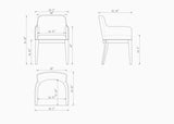 Gansevoort Faux Leather Dining Armchair in Light Grey (set of 2) by Manhattan Comfort at Eve Furniture