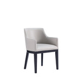 Gansevoort Faux Leather Dining Armchair in Light Grey (set of 2) by Manhattan Comfort at Eve Furniture
