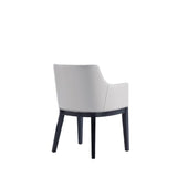 Gansevoort Faux Leather Dining Armchair in Light Grey (set of 2) by Manhattan Comfort at Eve Furniture