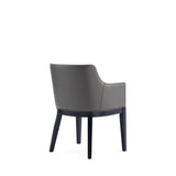 Gansevoort Faux Leather Dining Armchair in Pebble Grey by Manhattan Comfort at Eve Furniture