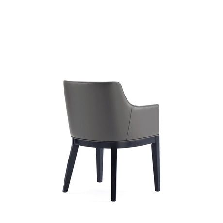 Gansevoort Faux Leather Dining Armchair in Pebble Grey by Manhattan Comfort at Eve Furniture