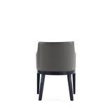 Gansevoort Faux Leather Dining Armchair in Pebble Grey by Manhattan Comfort at Eve Furniture