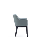 Gansevoort Faux Leather Dining Armchair in Pewter by Manhattan Comfort at Eve Furniture