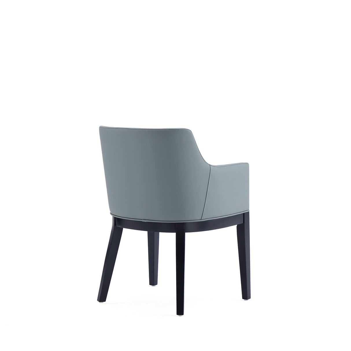 Gansevoort Faux Leather Dining Armchair in Pewter by Manhattan Comfort at Eve Furniture