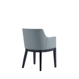 Gansevoort Faux Leather Dining Armchair in Pewter by Manhattan Comfort at Eve Furniture