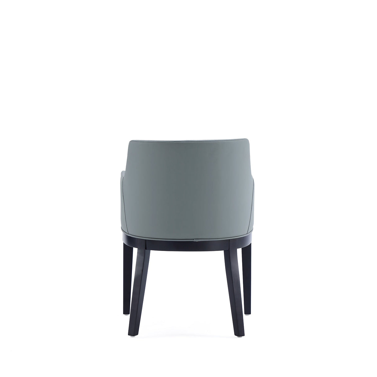 Gansevoort Faux Leather Dining Armchair in Pewter by Manhattan Comfort at Eve Furniture