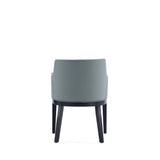 Gansevoort Faux Leather Dining Armchair in Pewter by Manhattan Comfort at Eve Furniture