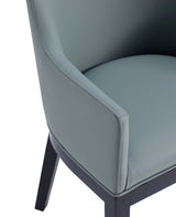 Gansevoort Faux Leather Dining Armchair in Pewter (Set of 2) by Manhattan Comfort at Eve Furniture