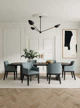Gansevoort Faux Leather Dining Armchair in Pewter (Set of 2) by Manhattan Comfort at Eve Furniture