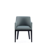 Gansevoort Faux Leather Dining Armchair in Pewter (Set of 2) by Manhattan Comfort at Eve Furniture