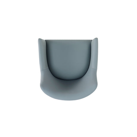 Gansevoort Faux Leather Dining Armchair in Pewter (Set of 2) by Manhattan Comfort at Eve Furniture