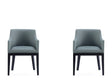 Gansevoort Faux Leather Dining Armchair in Pewter (Set of 2) by Manhattan Comfort at Eve Furniture