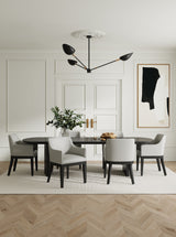 Gansevoort Faux Leather Dining Armchair in Stone Grey by Manhattan Comfort at Eve Furniture