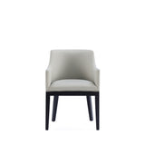 Gansevoort Faux Leather Dining Armchair in Stone Grey by Manhattan Comfort at Eve Furniture