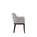 Gansevoort Faux Leather Dining Armchair in Stone Grey by Manhattan Comfort at Eve Furniture