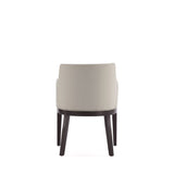 Gansevoort Faux Leather Dining Armchair in Stone Grey by Manhattan Comfort at Eve Furniture