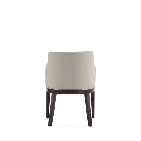 Gansevoort Faux Leather Dining Armchair in Stone Grey by Manhattan Comfort at Eve Furniture