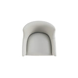 Gansevoort Faux Leather Dining Armchair in Stone Grey by Manhattan Comfort at Eve Furniture