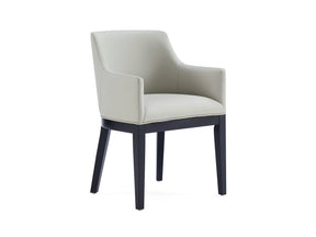 Gansevoort Faux Leather Dining Armchair in Stone Grey by Manhattan Comfort at Eve Furniture