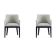 Gansevoort Faux Leather Dining Armchair in Stone Grey (set of 2) by Manhattan Comfort at Eve Furniture
