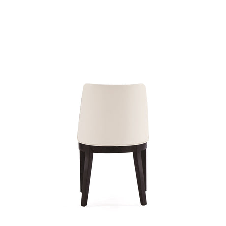 Gansevoort Faux Leather Dining Chair in Cream (set of 2) by Manhattan Comfort at Eve Furniture