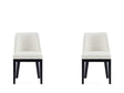 Gansevoort Faux Leather Dining Chair in Cream (set of 2) by Manhattan Comfort at Eve Furniture