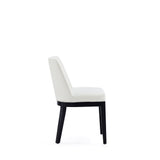 Gansevoort Faux Leather Dining Chair in Cream (set of 4) by Manhattan Comfort at Eve Furniture