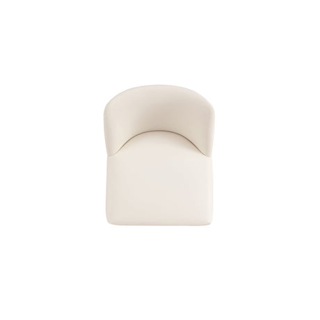 Gansevoort Faux Leather Dining Chair in Cream (set of 4) by Manhattan Comfort at Eve Furniture